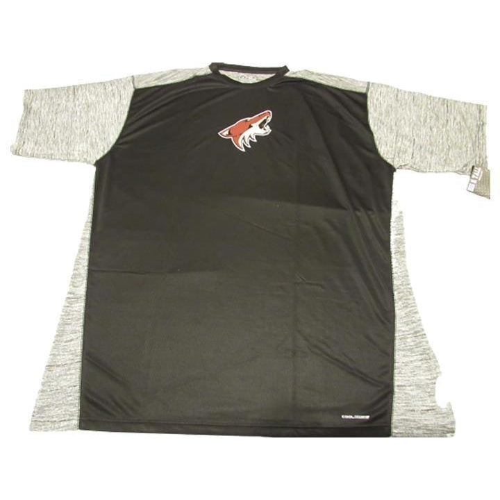 Arizona Coyotes Mens Size 2XL-Tall Majestic Black/Gray Coolbase Shirt Image 1