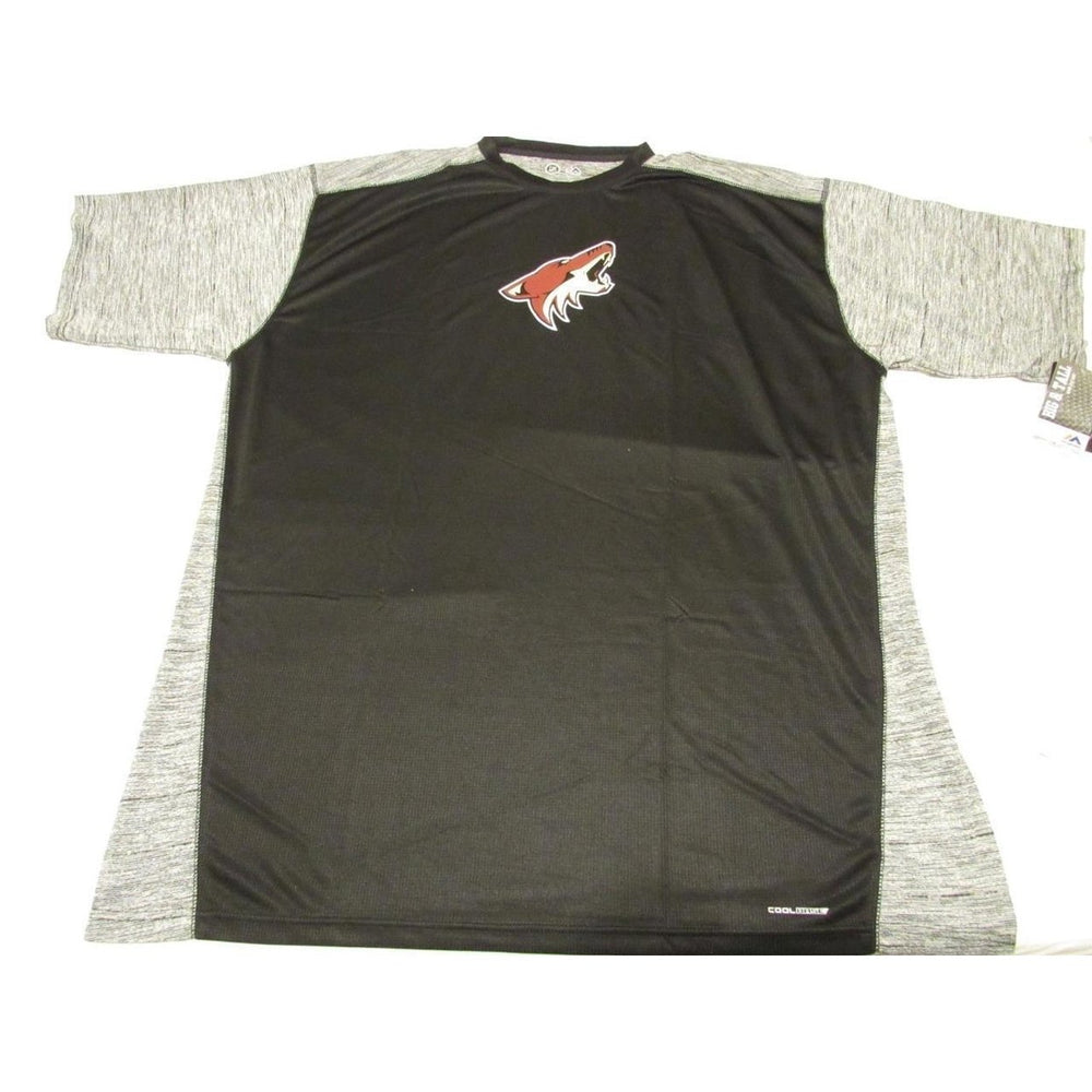 Arizona Coyotes Mens Size 2XL-Tall Majestic Black/Gray Coolbase Shirt Image 2