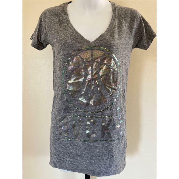 Milwuakee Bucks Womens Size S Small Gray Adidas Shirt Image 1