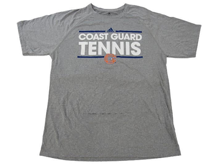 Coast Guard Tennis MENS Size M Medium Athletic Gray Adidas Shirt Image 1