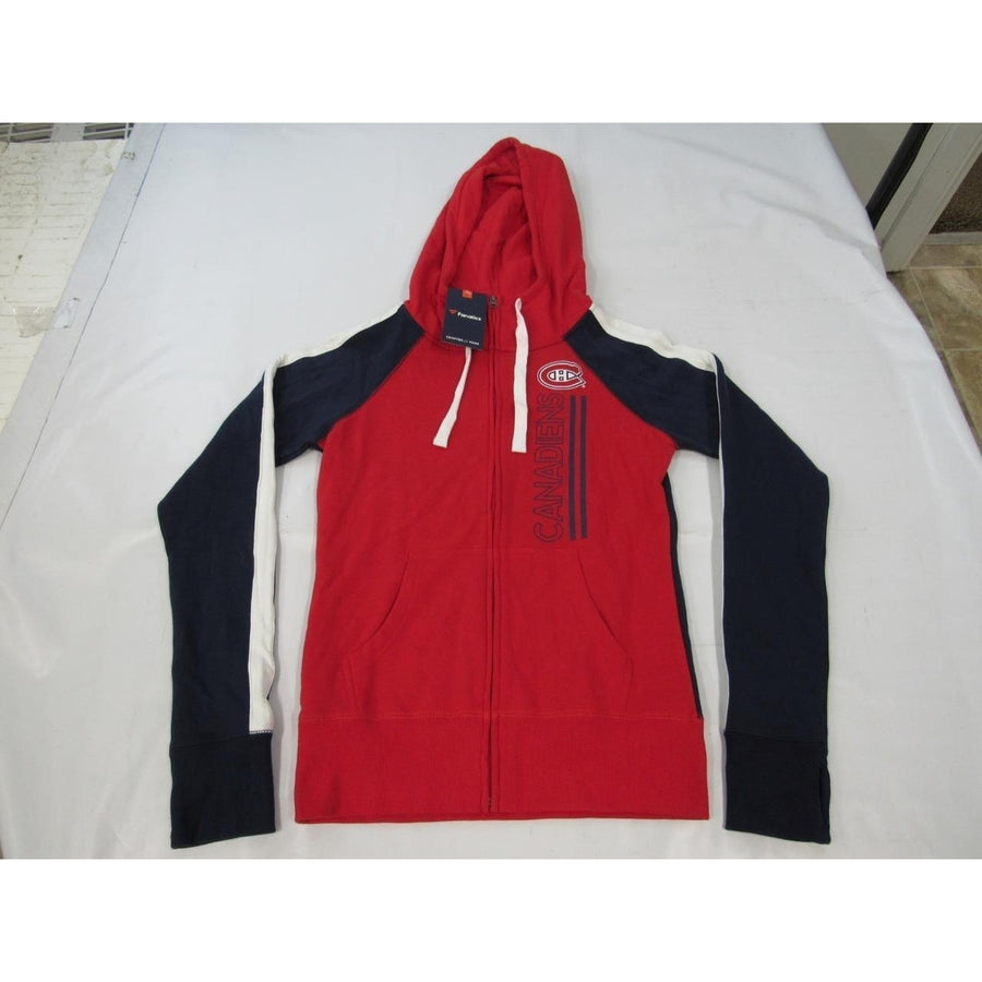 Montreal Canadiens Womens Size S Red Blue Full Zip Jacket with Hood Image 1