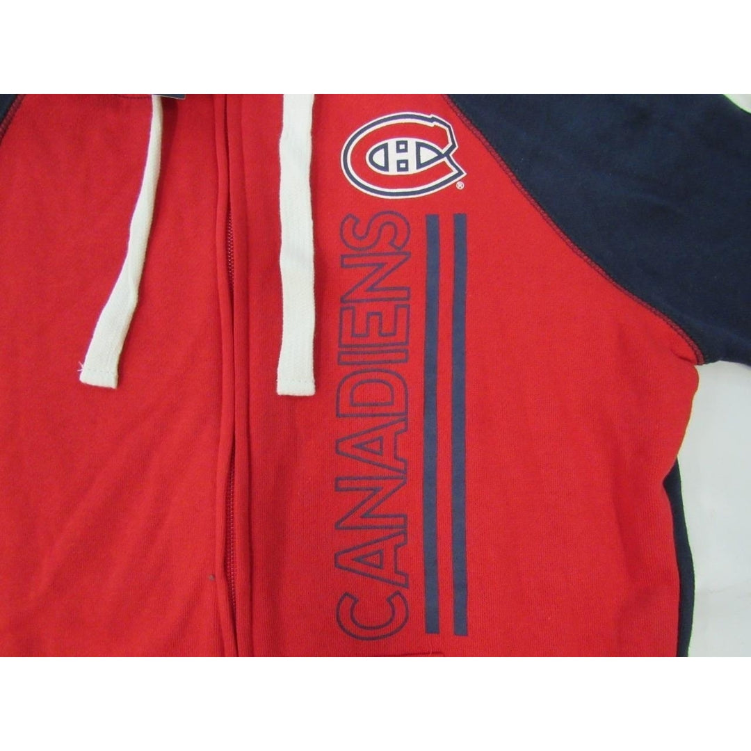 Montreal Canadiens Womens Size S Red Blue Full Zip Jacket with Hood Image 3