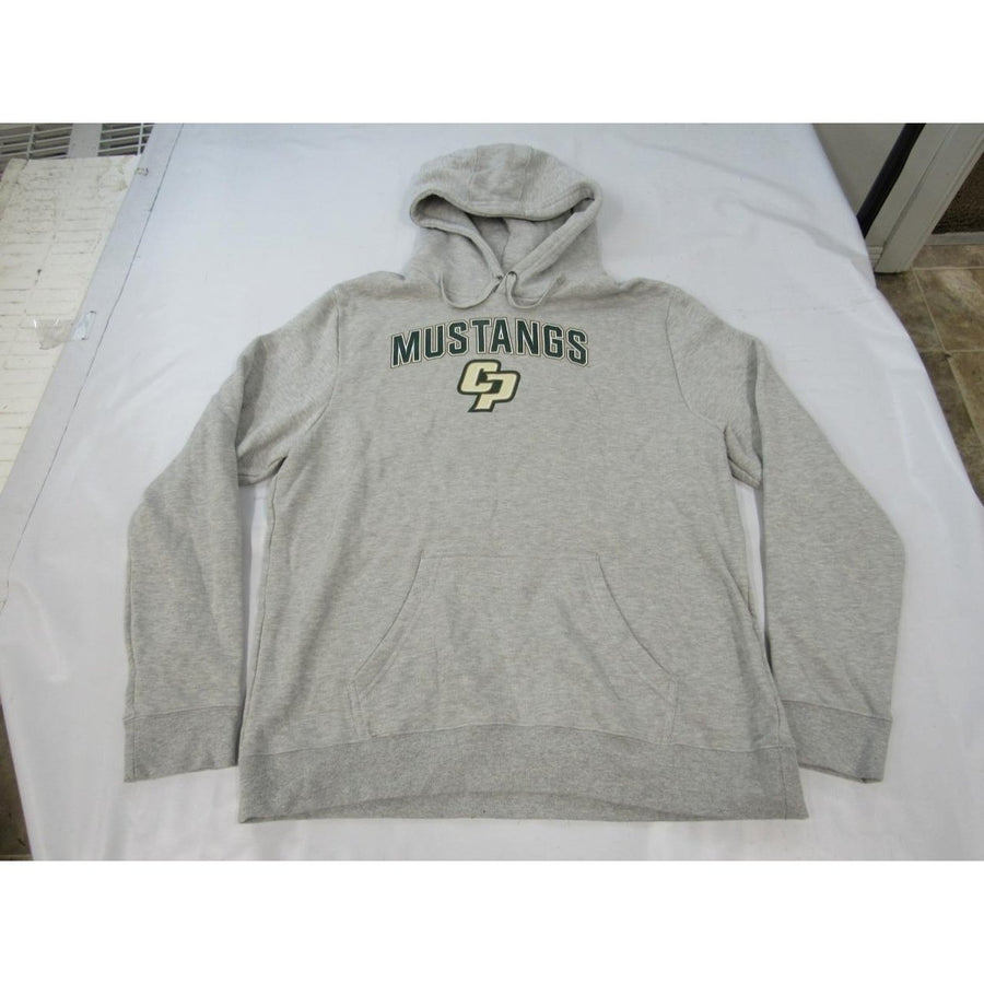 California Polytechnic State Mustangs Mens Sizes XL XLarge Gray Hoodie Image 1