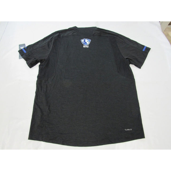 EIU Panthers Mens Size L Large Adidas Climalite Polyester Black Shirt 50 Image 2