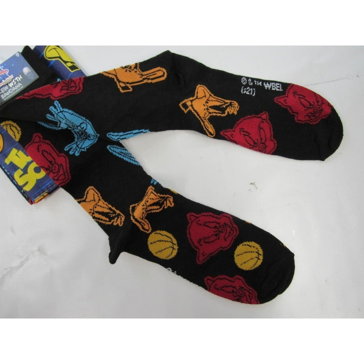 Space Jam Tune Squad Mens Sizes 6-12 OSFA Black Crew Socks and Bandana Image 6