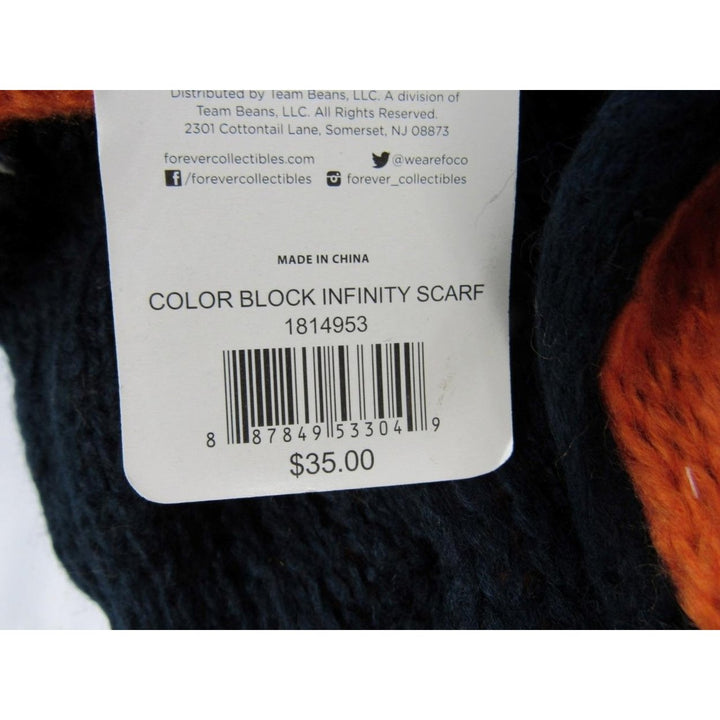 Chicago Bears Unisex Adult Knit Black Orange Infinity Scarf 35 Image 3