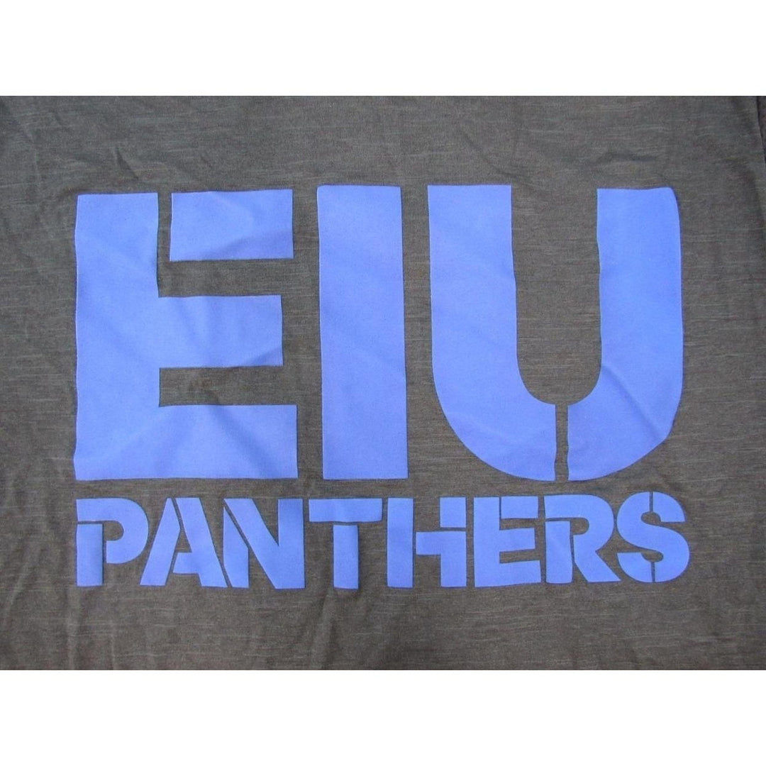 EIU Panthers Mens Size L Large Adidas Climalite Polyester Black Shirt 50 Image 3