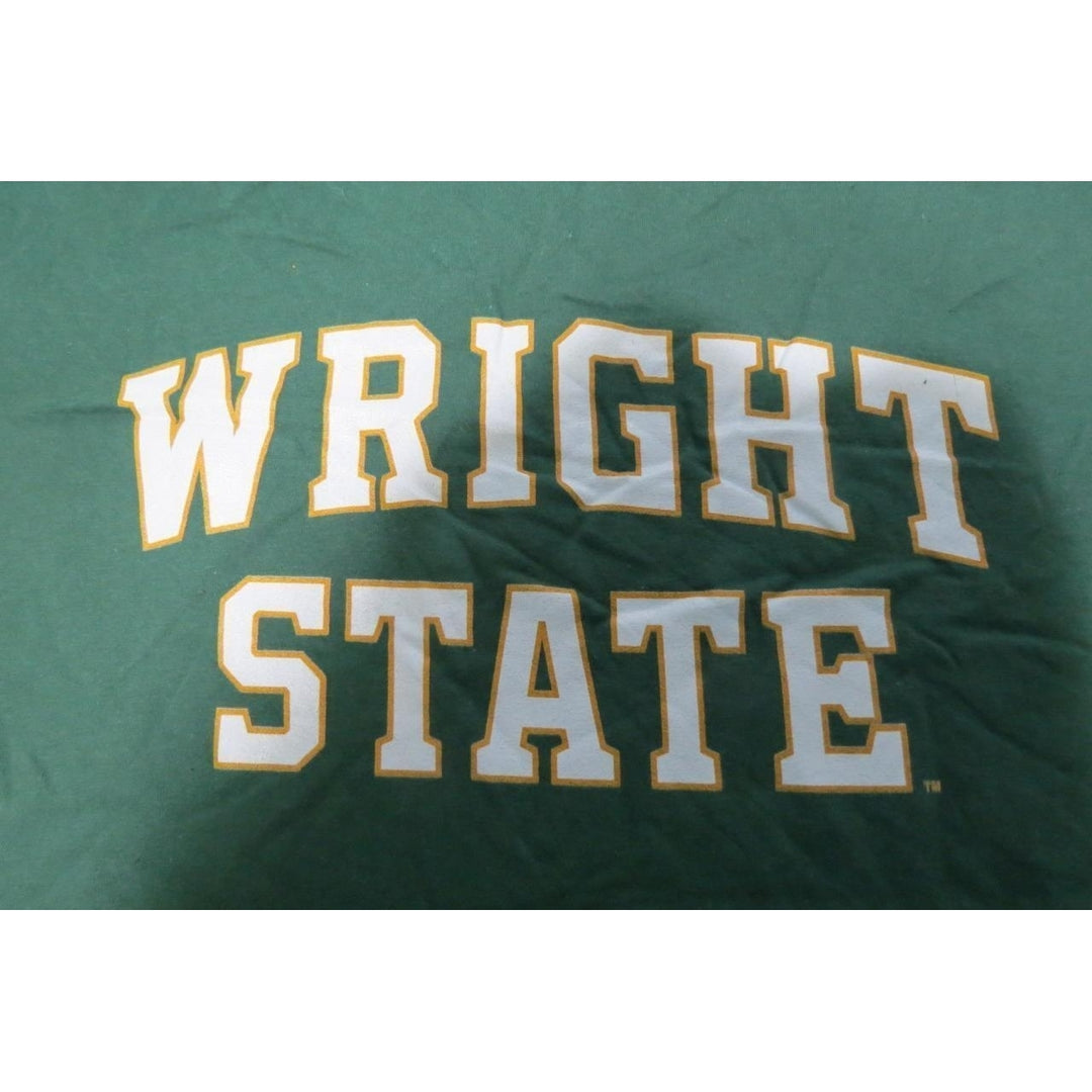 Wright State Raiders Mens Size L Large Dark Green Shirt Image 3