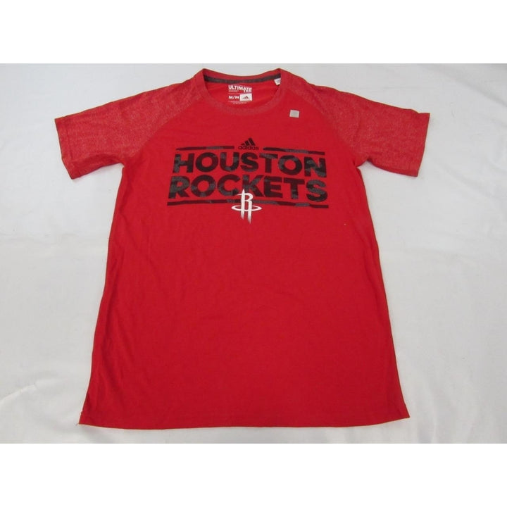 Houston Rockets Mens Size M Medium Adidas Polyester Climalite Red Shirt Image 1