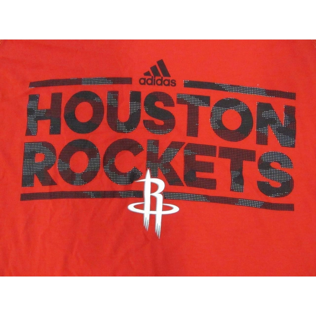 Houston Rockets Mens Size M Medium Adidas Polyester Climalite Red Shirt Image 3