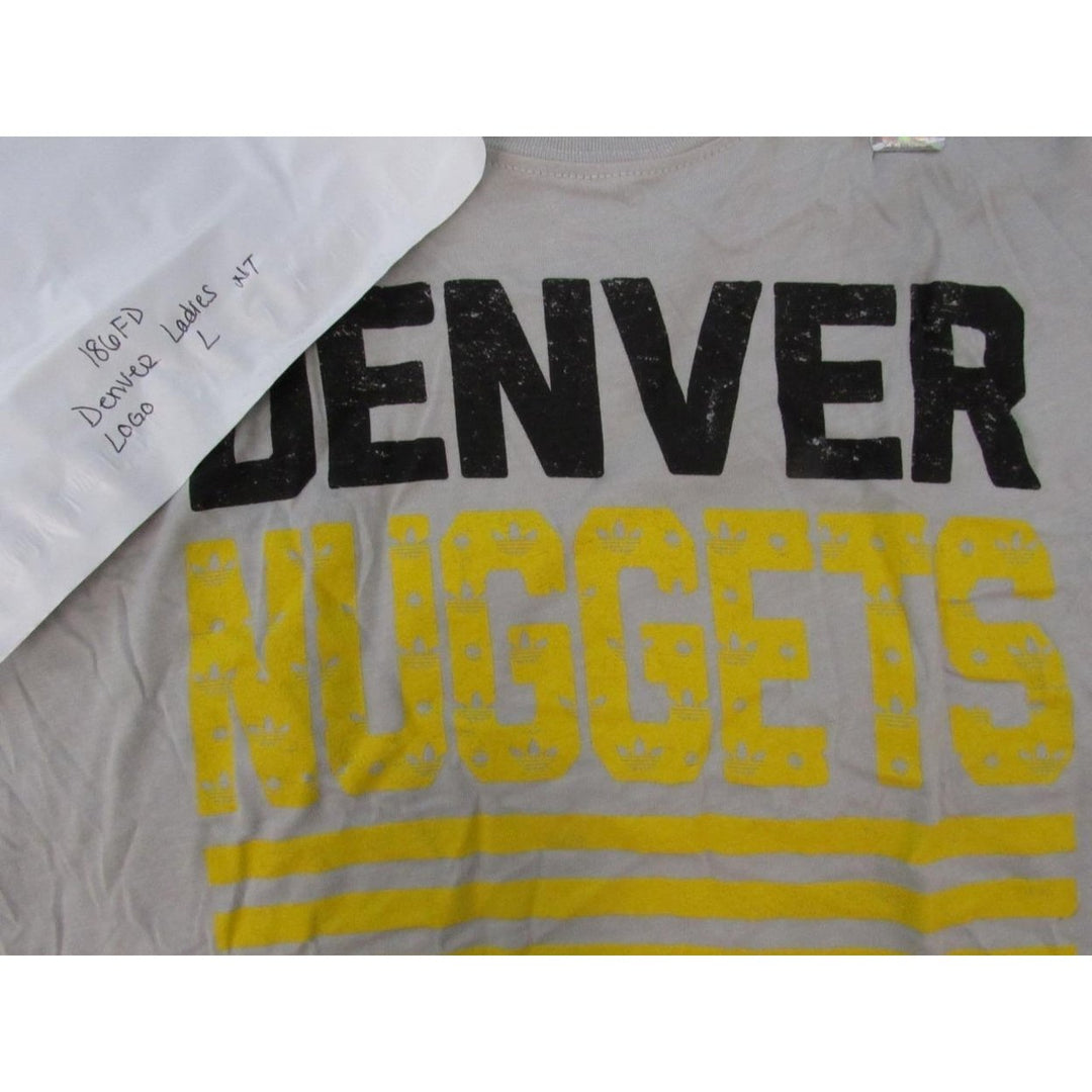 Denver Nuggets Womens Size L Large Gray Distressed Shirt Image 6