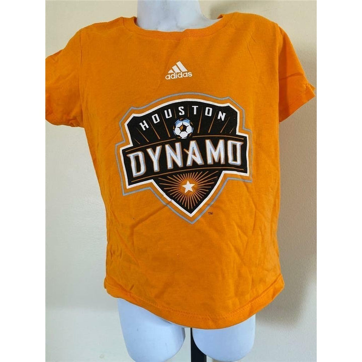 Houston Dynamo Kids Size 4T Orange Adidas Shirt Image 1