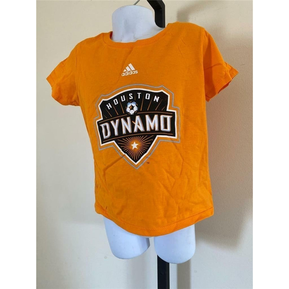 Houston Dynamo Kids Size 4T Orange Adidas Shirt Image 2