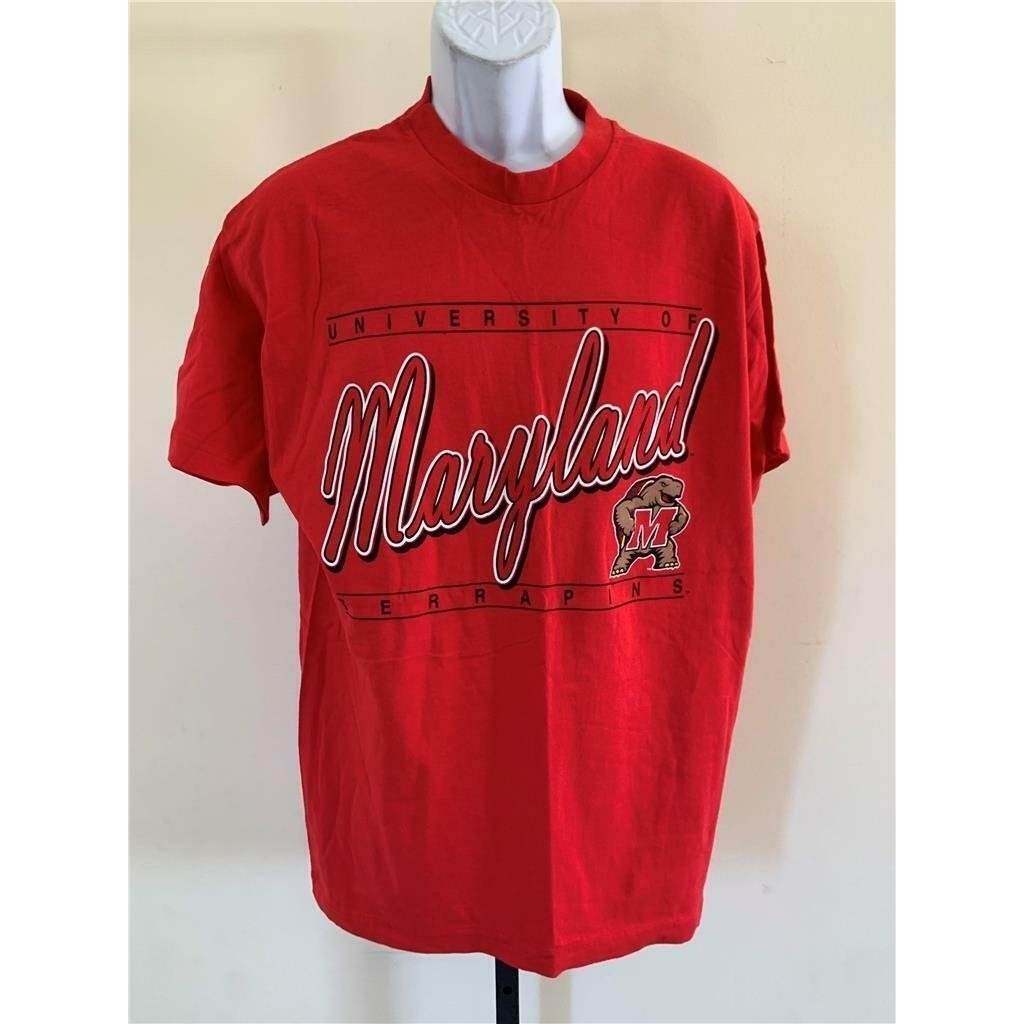 Maryland Terrapins Mens Size L Large Red Shirt Image 1