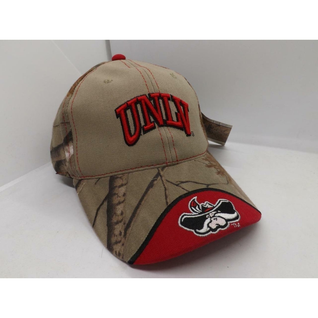 University of Nevada Las Vegas UNLV Rebels Camo Adjustable OSFA Hat Image 2