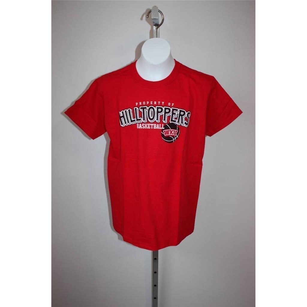 WESTERN KENTUCKY HILLTOPPERS BASKETBALL YOUTH LARGE L Red T-Shirt 29JE Image 1