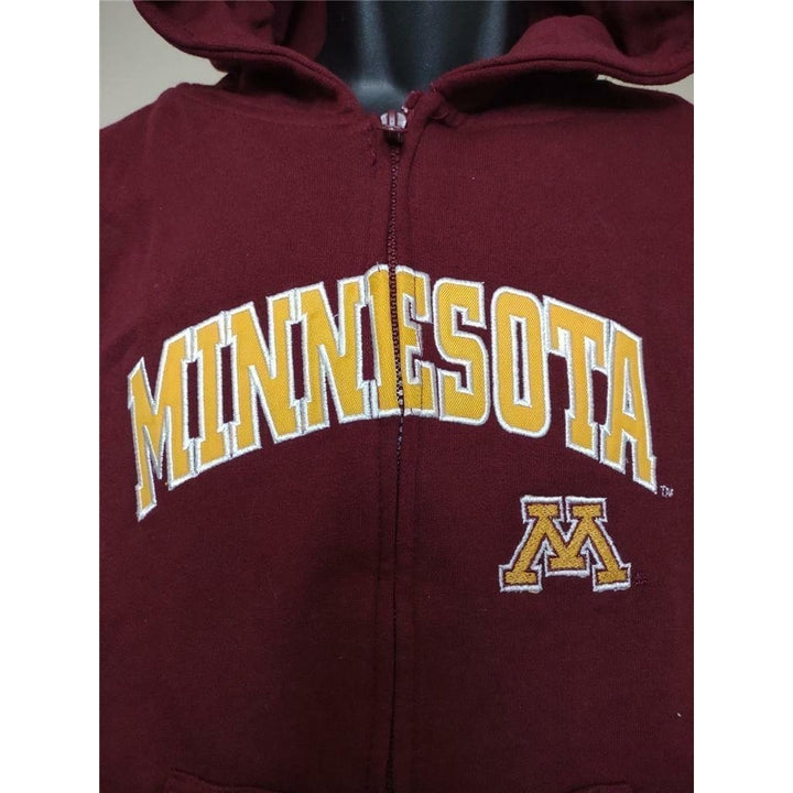 Minnesota Golden Gophers Youth Size M Medium 8/10 Maroon Full Zip Jacket Image 2