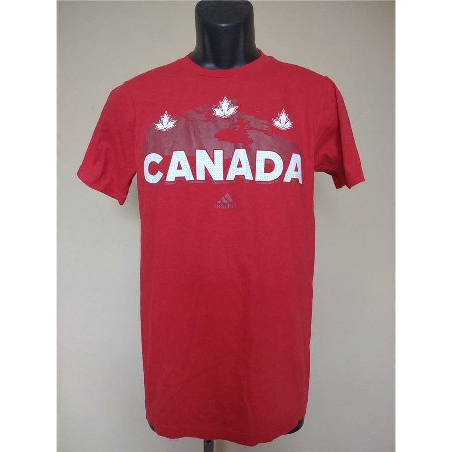 Canada 2016 World Cup Hockey Mens Size S Small Red Adidas Shirt Image 1