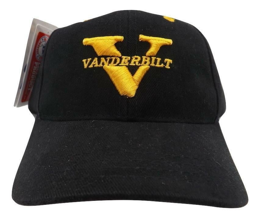 Vanderbilt Commodores Youth OSFA Adjustable Black Cap Hat Image 1