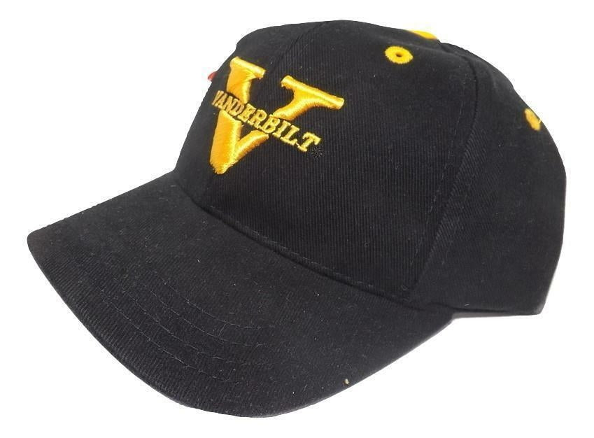 Vanderbilt Commodores Youth OSFA Adjustable Black Cap Hat Image 2