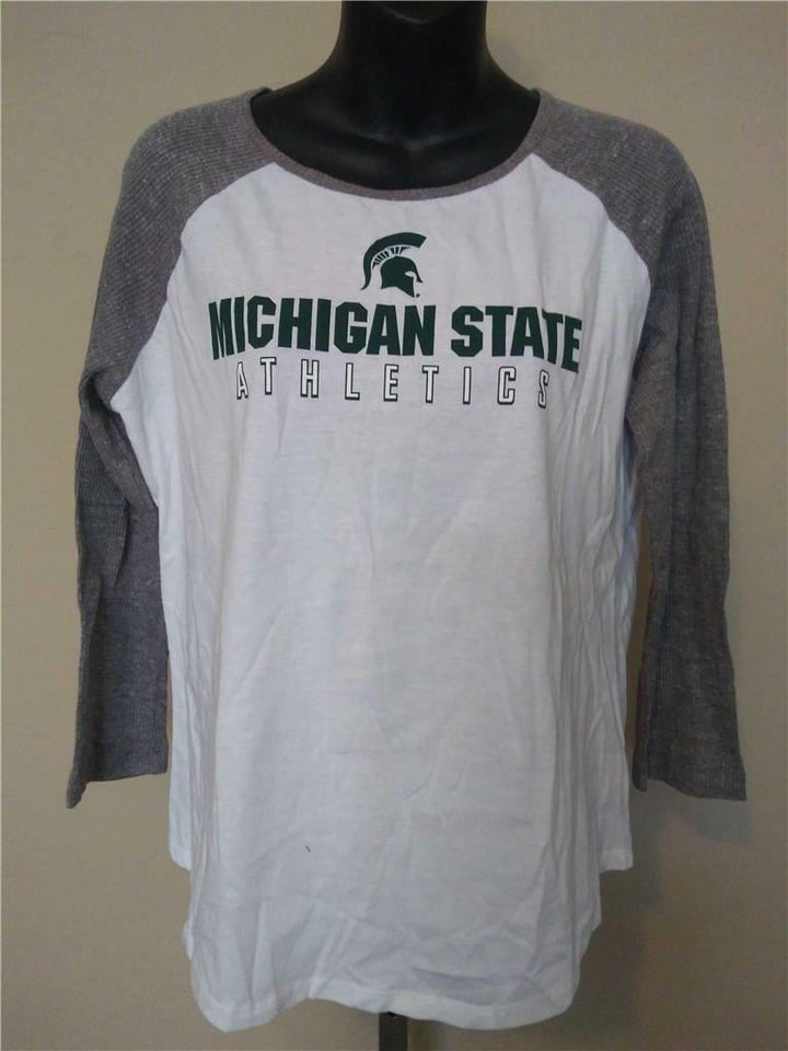 Minor Flaw Michigan State Spartans Athletics Womens Size L White Shirt Image 1