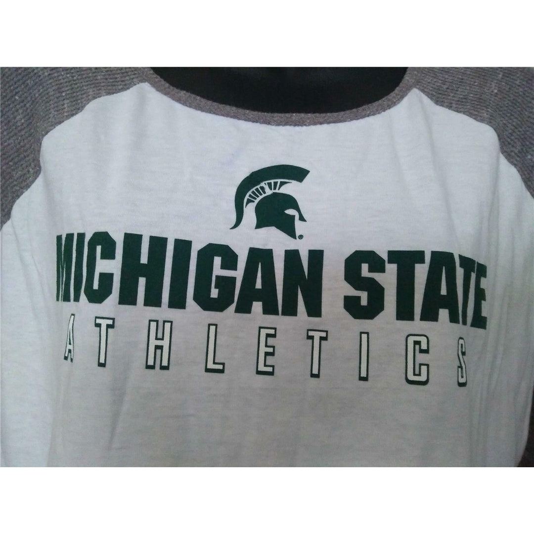 Minor Flaw Michigan State Spartans Athletics Womens Size L White Shirt Image 2