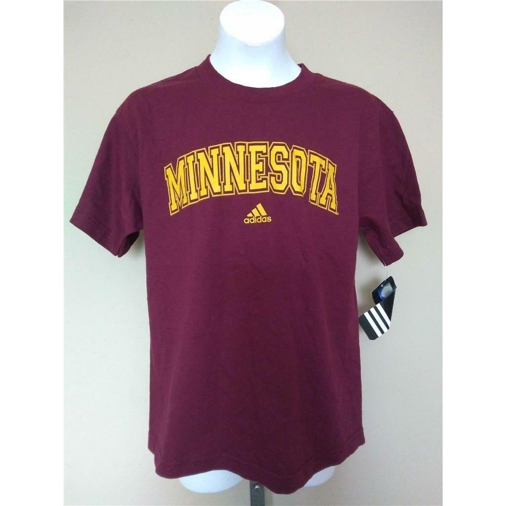 Minnesota Golden Gophers Youth Size M Medium 10/12 Maroon Adidas Shirt Image 1