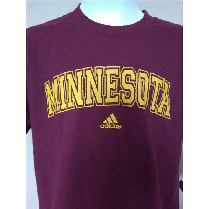 Minnesota Golden Gophers Youth Size M Medium 10/12 Maroon Adidas Shirt Image 2