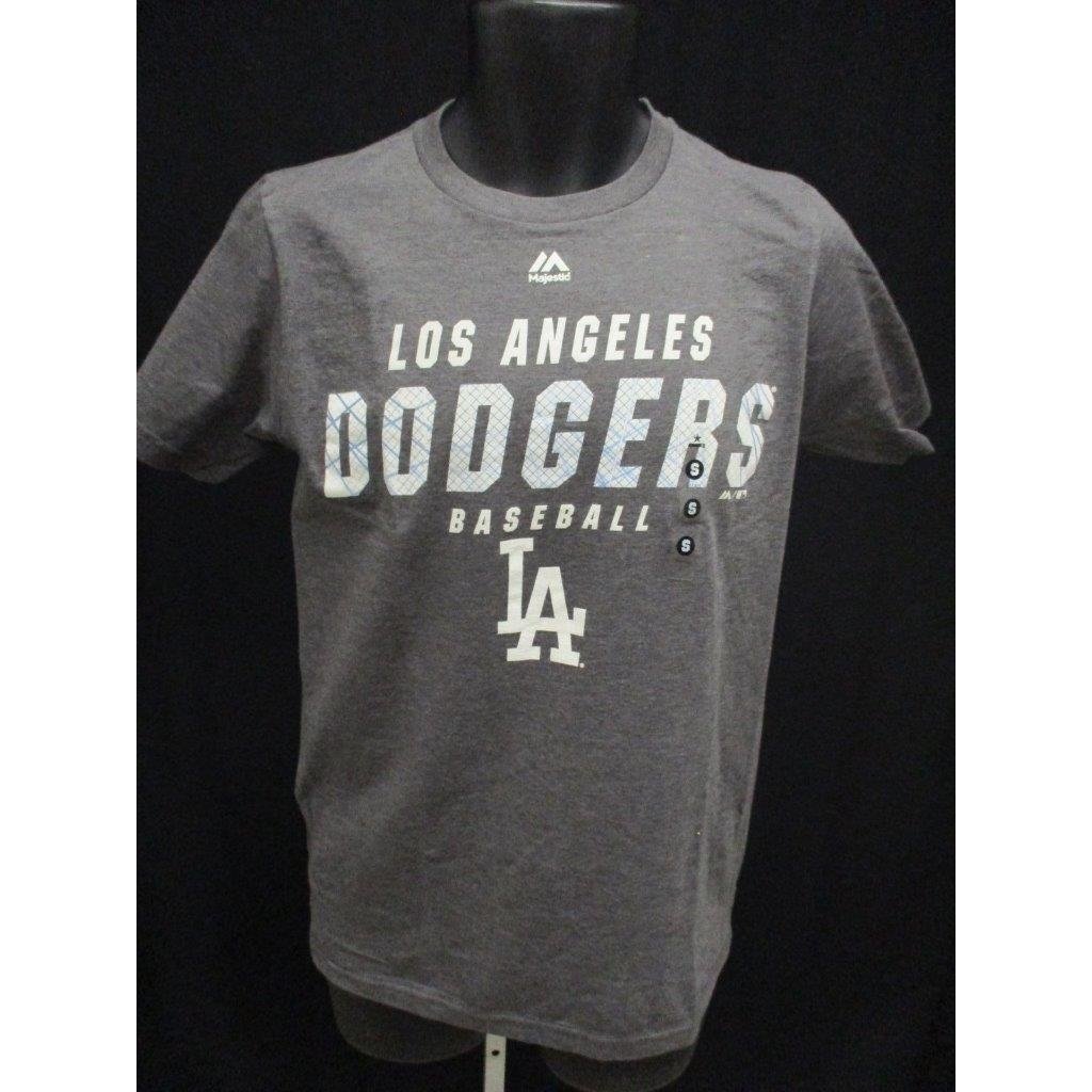 Los Angeles LA Dodgers Mens Size S Small Gray Majestic Shirt MSRP 26 Image 1