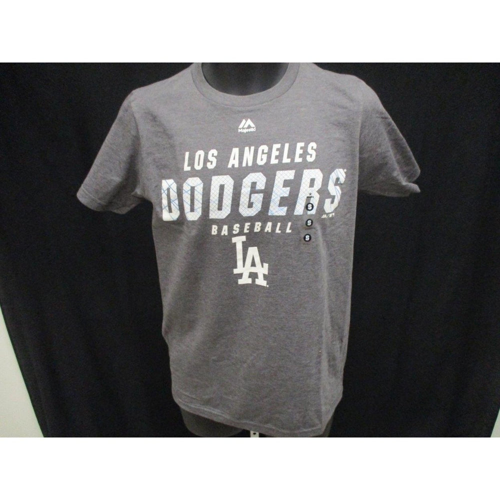 Los Angeles LA Dodgers Mens Size S Small Gray Majestic Shirt MSRP 26 Image 2