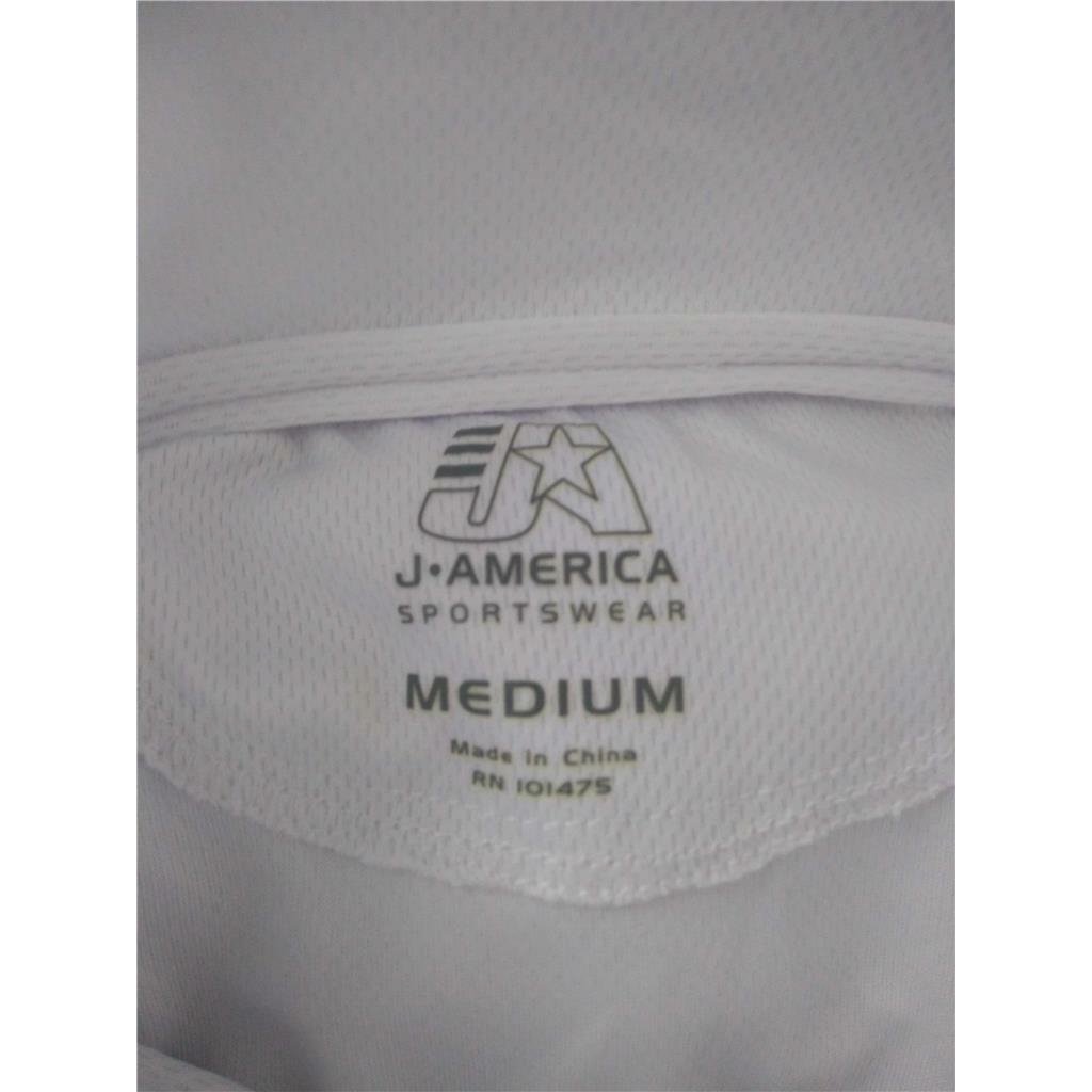 Florida Keys Mens Size M Medium White J. America 1/4 Zip Pullover Image 4