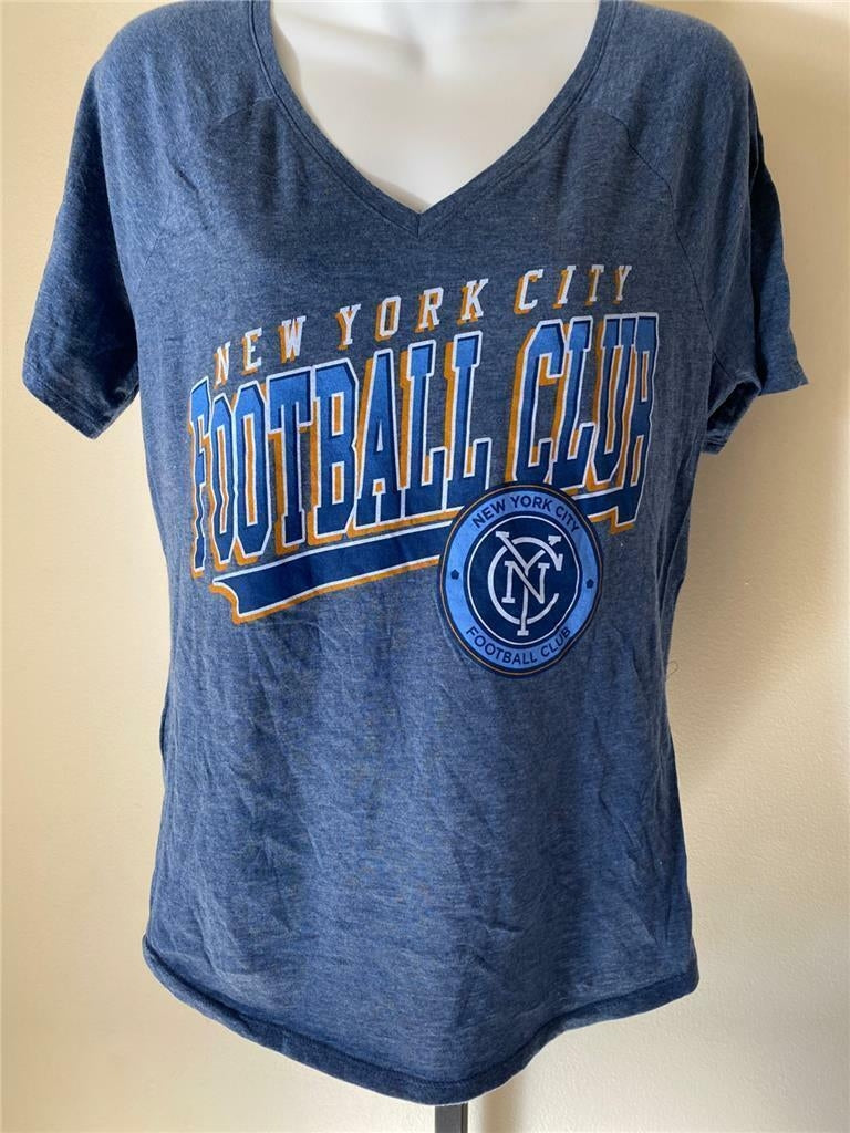 York City FC Club Womens Size M Medium Blue Shirt Image 1