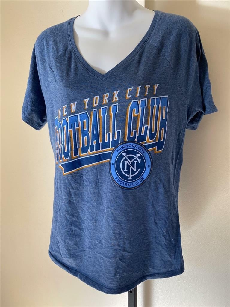 York City FC Club Womens Size M Medium Blue Shirt Image 2