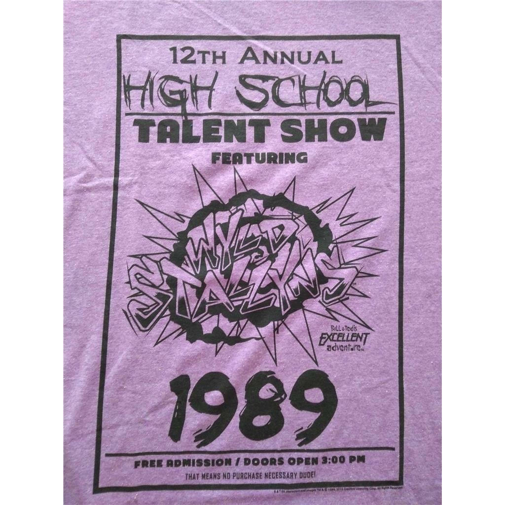 Bill and Teds High School Talent Show Mens Size 2XL Purple Shirt Image 2