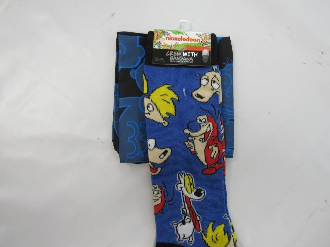 Hey Arnold Nickelodeon Mens Sizes 6-12 OSFA Crew Socks and Bandana Image 4