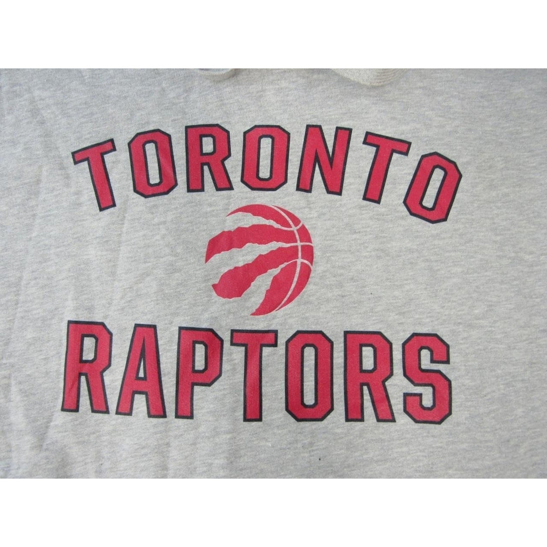 Toronto Raptors Mens Size 5XL-Tall Heathered Light Gray Hoodie Image 3