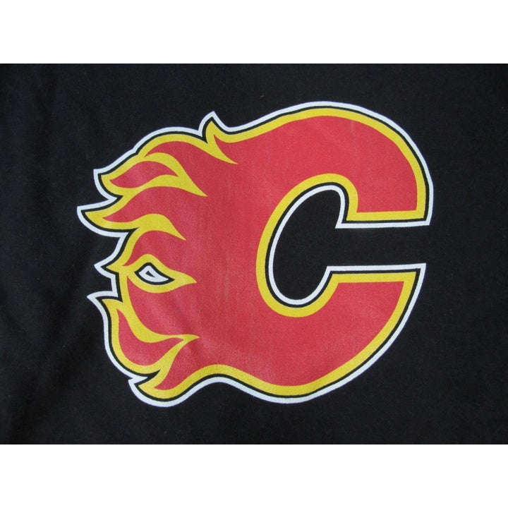 Calgary Flames Mens Size L Large Black Sweatshirt Image 3