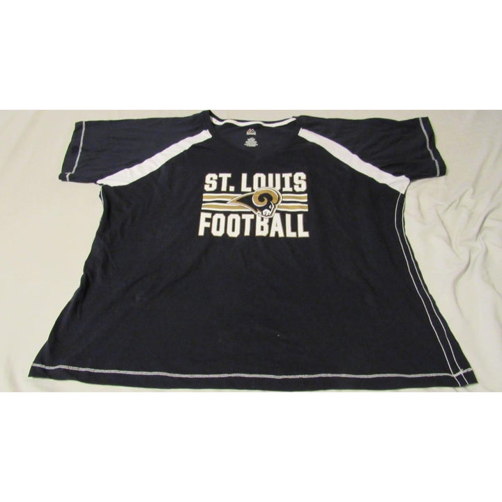 St. Louis Rams Womens Plus Size 2X Majestic Blue Shirt Image 4