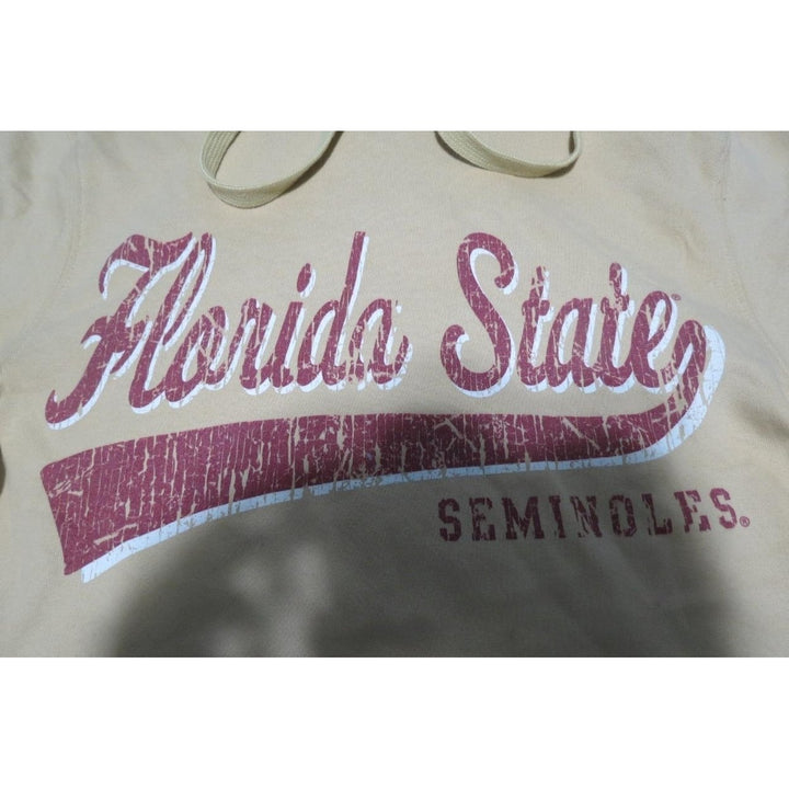 Florida State Seminoles Womens Size M Medium Pale Yellow Hoodie Image 3