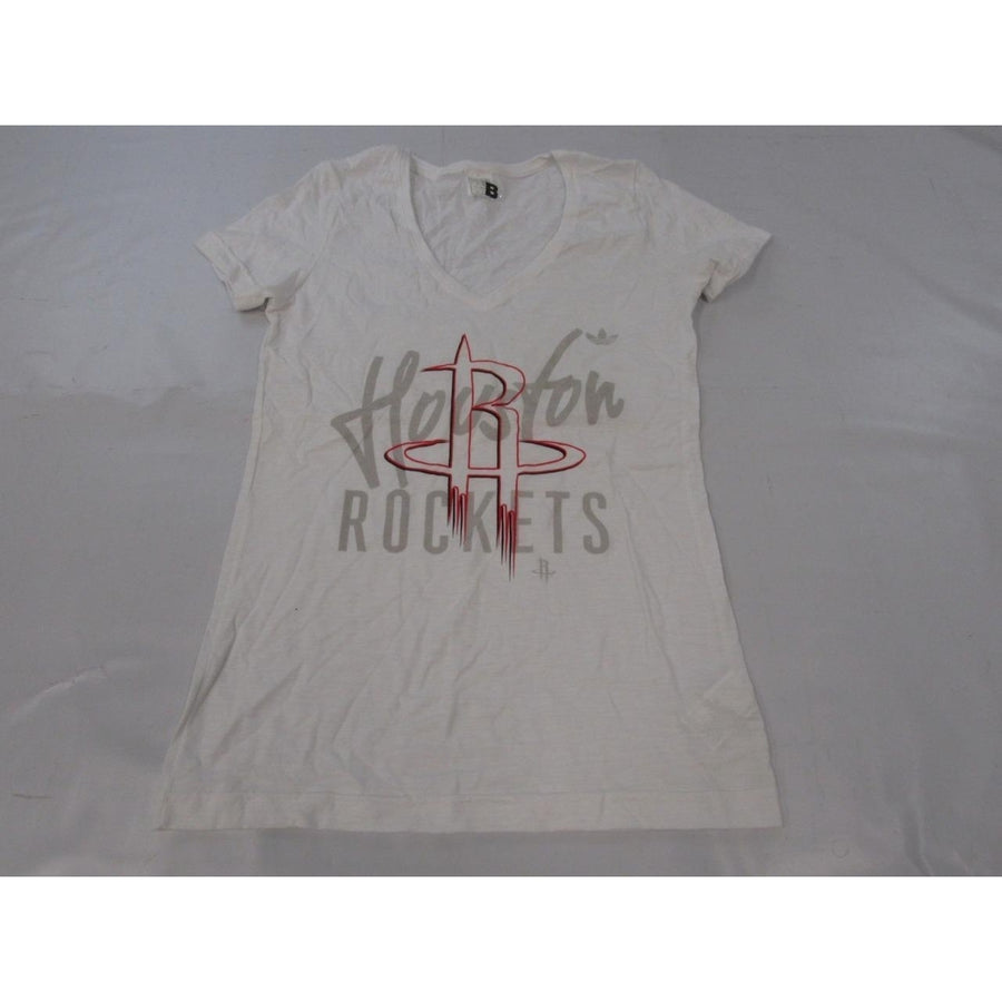 Houston Rockets Womens Size M Medium White Adidas V-Neck Shirt Image 1