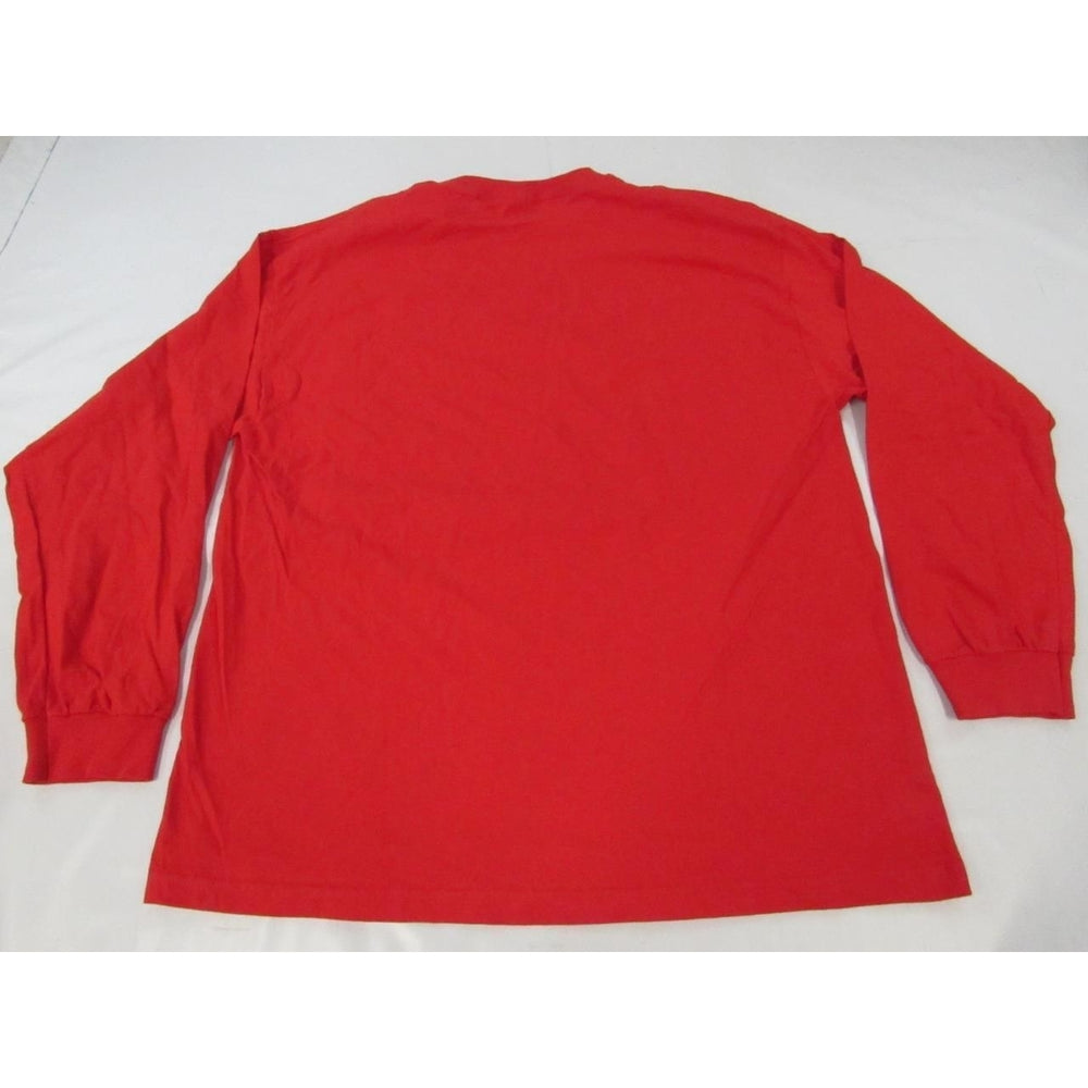 Houston Rockets Mens Size 2XL 2XLarge Adidas Red Long Sleeve Shirt Image 2