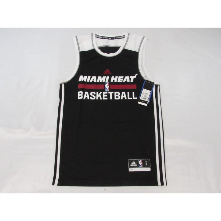 Miami Heat Basketball Mens Size S Black Adidas Climalite Practice Tank Shirt Image 1