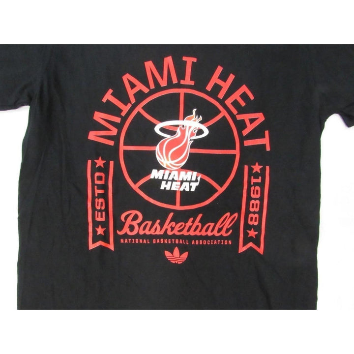 Miami Heat Basketball ESTD 1988 Mens Size S Black Adidas Shirt Image 3