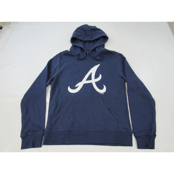 Atlanta Braves 54 Max Fried Mens Size S Small Navy Blue Hoodie Image 1