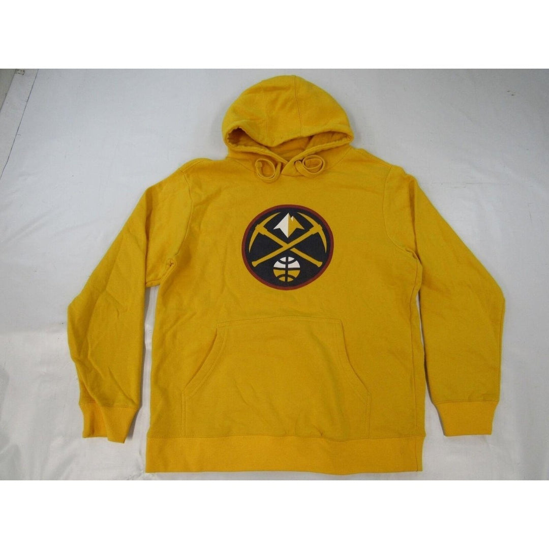 Denver Nuggets Mens Size L Large Yellow Hoodie Image 1