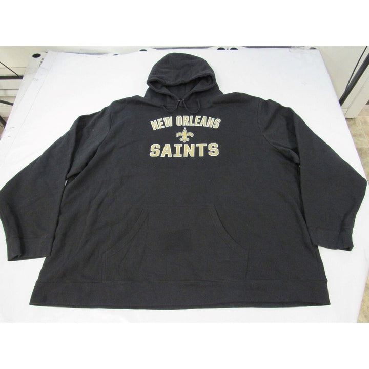 Orleans Saints Mens Size 5XLT 5XL-Tall Black Hoodie Image 1