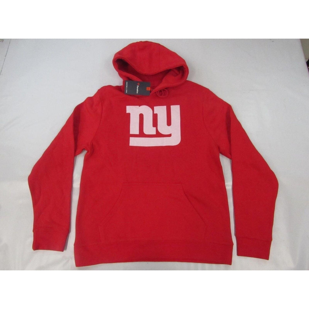 York Giants 78 Andrew Thomas Mens Size L Large Red Hoodie Image 1