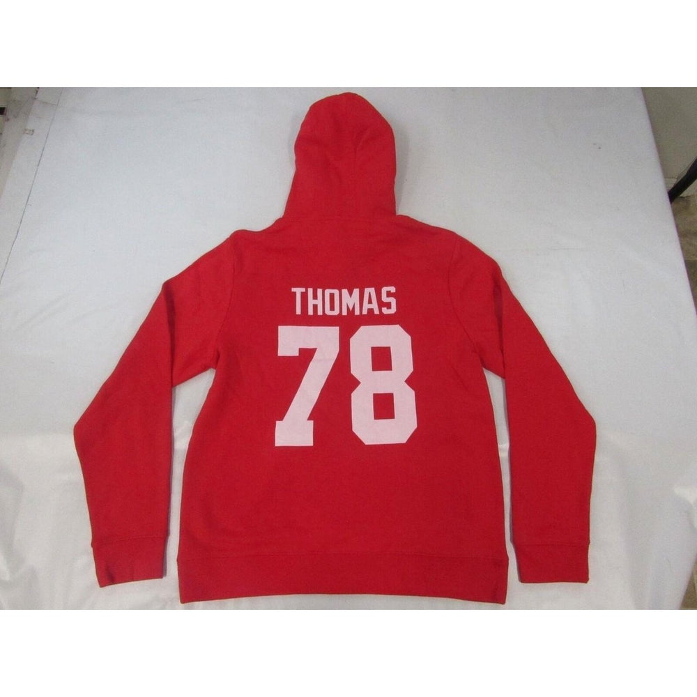 York Giants 78 Andrew Thomas Mens Size L Large Red Hoodie Image 2