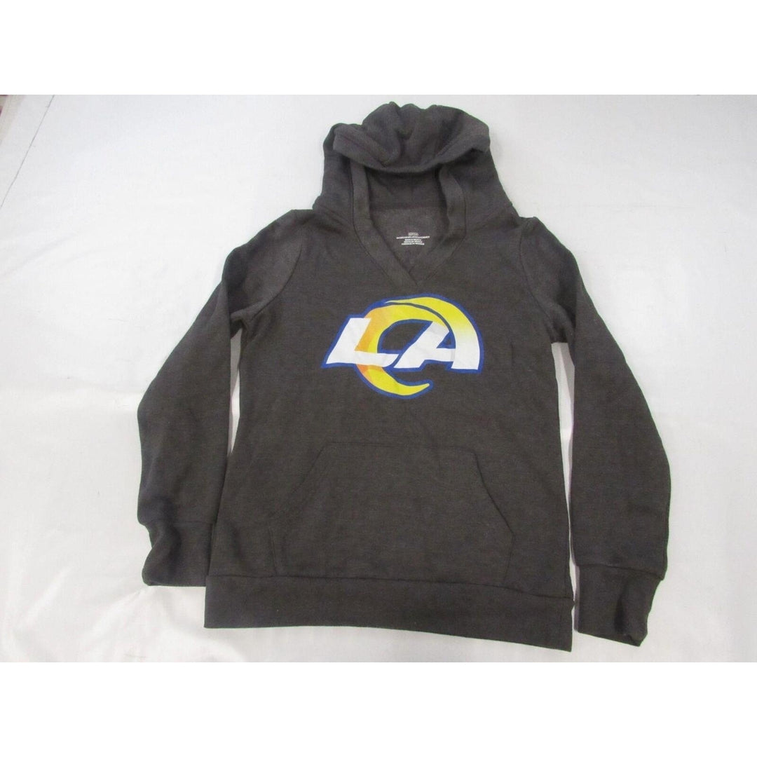 Los Angeles Rams Womens Size S Small Dark Gray V-Neck Hoodie Image 1