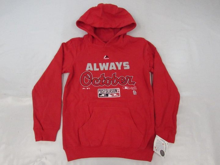 St. Louis Cardinals Always October Baseball Youth Size S (8) Red Hoodie Image 1